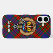 Coques Case-Mate iPhone Clan Carnegie Crest sur Tartan (Verso (horizontal))