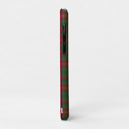 Coques Case-Mate iPhone Clan Chisholm Crest Badge & Tartan (Dos/Gauche)