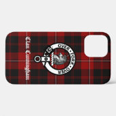 Coques Case-Mate iPhone Clan Cunningham Crest Badge et Tartan (Verso (horizontal))
