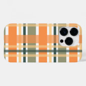 Coques Case-Mate iPhone Clan écossais plaid orange vert tartan à damiers (Verso (horizontal))