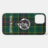 Coques Case-Mate iPhone Clan Forsyth Crest Badge et Tartan (Verso (horizontal))