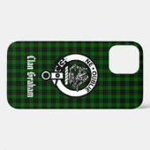 Coques Case-Mate iPhone Clan Graham Crest Badge et Tartan (Verso (horizontal))