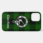Coques Case-Mate iPhone Clan Gunn Crest Badge et Tartan (Verso (horizontal))