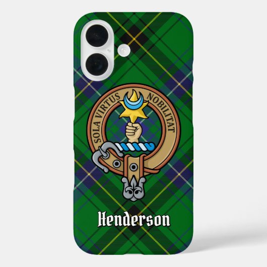 Coques Case-Mate iPhone Clan Henderson Crest sur Tartan (Verso)