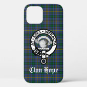 Coques Case-Mate iPhone Clan Hope Crest Badge & Tartan (Verso)