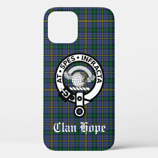 Coques Case-Mate iPhone Clan Hope Crest Badge & Tartan (Verso)