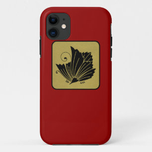 Case-Mate iPhone Case Clan japonais Kamon Red Laquer et Gold Butterfly