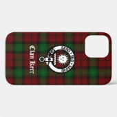 Coques Case-Mate iPhone Clan Kerr Crest Badge Tartan (Verso (horizontal))
