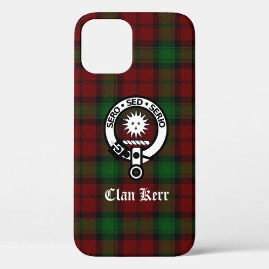 Coques Case-Mate iPhone Clan Kerr Crest Badge Tartan (Verso)