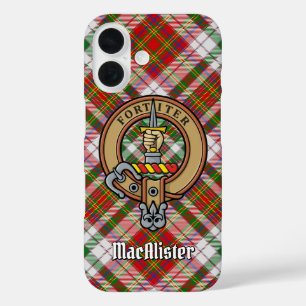Coques iPhone 16 Clan MacAlister Crest sur le tatan de robe