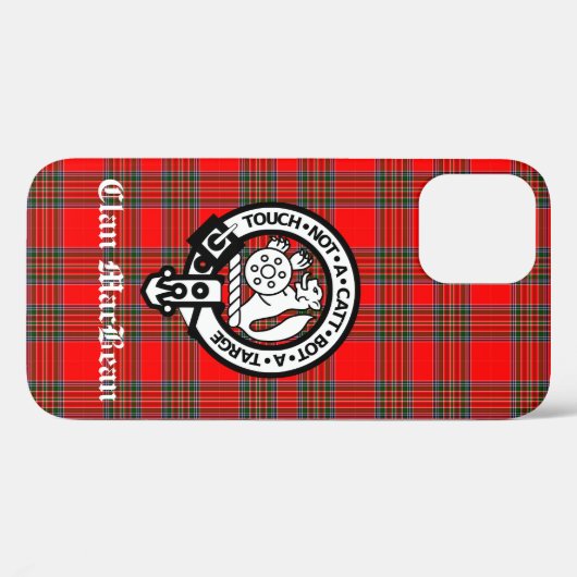 Coques Case-Mate iPhone Clan MacBean Crest Badge & Tartan (Verso (horizontal))
