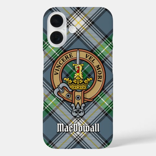 Coques Case-Mate iPhone Clan MacDowall Crest sur Tartan (Verso)