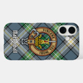 Coques Case-Mate iPhone Clan MacDowall Crest sur Tartan (Verso (horizontal))