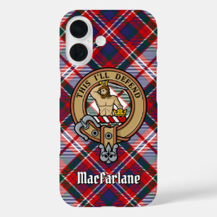 Coques iPhone 16 Clan MacFarlane Crest sur le tatan de robe