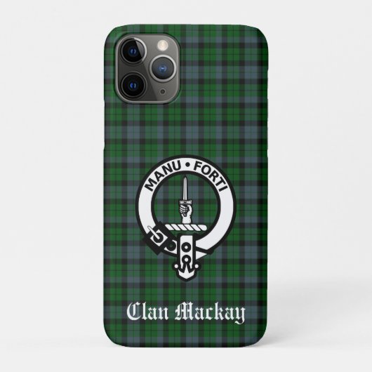 Coques Case-Mate iPhone Clan Mackay Tartan et Insigne de crête (Dos)