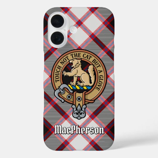 Coques Case-Mate iPhone Clan MacPherson Crest sur la chasse Tartan (Verso)