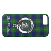 Coques Case-Mate iPhone Clan Oliphant Crest Badge et Tartan (Dos (Horizontal))
