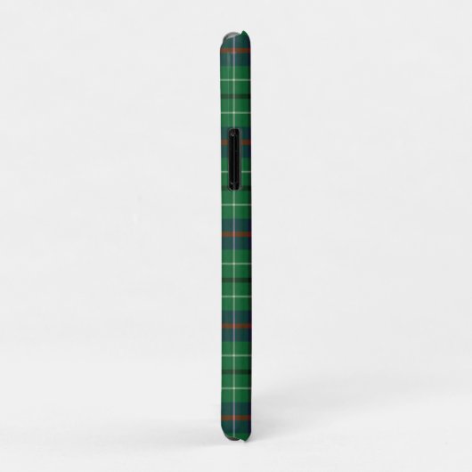 Coques Case-Mate iPhone Clan Plaid Duncan Tartan Monogramme personnalisé (Dos/Droite)