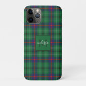 Coques Case-Mate iPhone Clan Plaid Duncan Tartan Monogramme personnalisé (Dos)