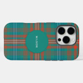 Coques Case-Mate iPhone Clan Plaid Wilson Turquoise Rustique Tartan (Verso (horizontal))