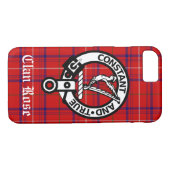 Coques Case-Mate iPhone Clan Rose Crest Badge et Tartan (Dos (Horizontal))