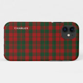 Coques Case-Mate iPhone Clan rouge et vert Drummond Tartan Plaid Custom (Dos (Horizontal))