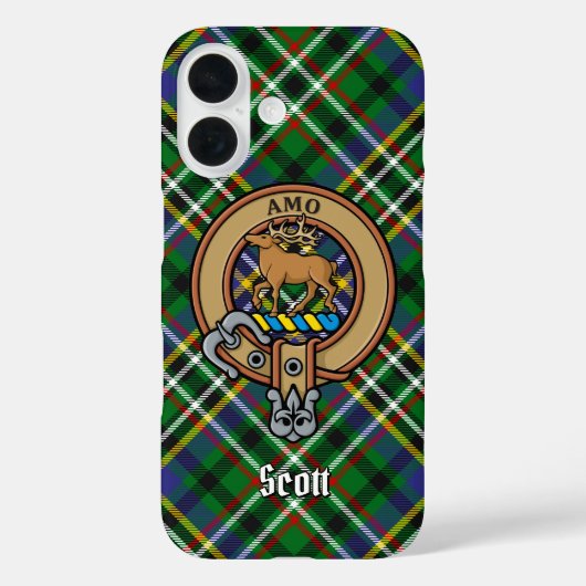 Coques Case-Mate iPhone Clan Scott Crest sur Green Tartan (Verso)