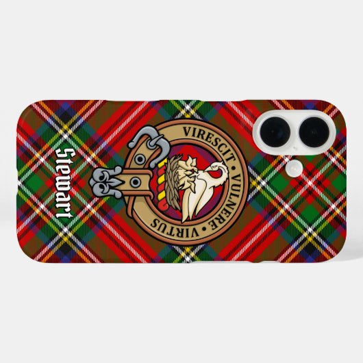 Coques Case-Mate iPhone Clan Stewart Crest (Verso (horizontal))