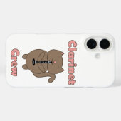 Coques Case-Mate iPhone Clarinet Crew Chat Brown rose (Verso (horizontal))
