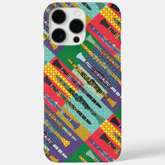 Coques Case-Mate iPhone Clarinets à motifs (Verso)
