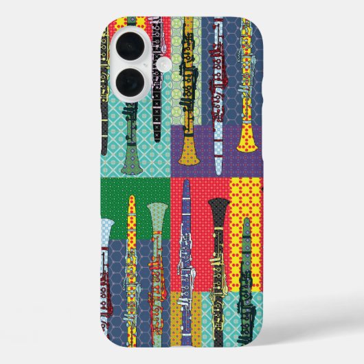 Coques Case-Mate iPhone Clarinets à motifs (Verso)