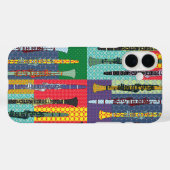 Coques Case-Mate iPhone Clarinets à motifs (Verso (horizontal))