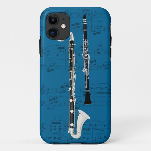 Coques Case-Mate iPhone Clarinettes et cas de téléphone de musique. (Dos)