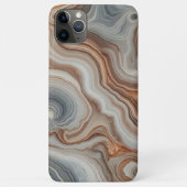 Coques Case-Mate iPhone Classé Beige Brown Ambre gris Quartz Agate Motif (Dos)