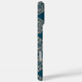 Coques Case-Mate iPhone Classé Damask Regency Midnight Vert & Beige (Verso / Droite)