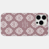 Coques Case-Mate iPhone Classé Damask Regency Mountbatten rose (Verso (horizontal))