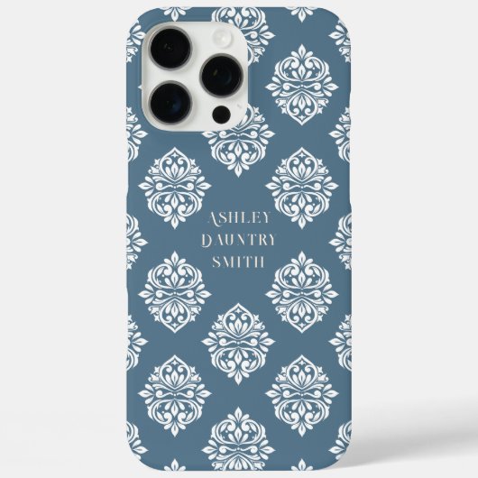 Coques Case-Mate iPhone Classé Damask Regency Turquoise Grey (Verso)