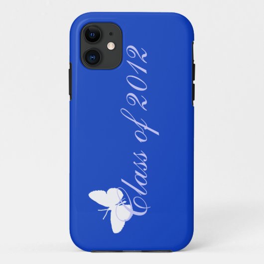 Coques Case-Mate iPhone Classe de 2012 - papillon bleu (Dos)