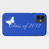 Coques Case-Mate iPhone Classe de 2012 - papillon bleu (Dos (Horizontal))