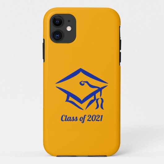 Coques Case-Mate iPhone Classe de fin d'études de 2021 GLDBLU (Dos)