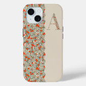 Coques Case-Mate iPhone Classé Pretty MONOGRAM A BEIGE FLORAL Coque-Mate (Verso)
