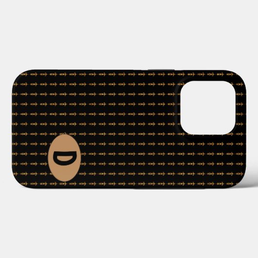 Coques Case-Mate iPhone Classic Black Monogram (Verso (horizontal))