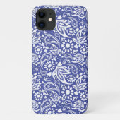 Coques Case-Mate iPhone Classic Bleu Blanc Boho Paisley Motif (Dos)