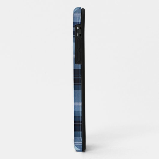 Coques Case-Mate iPhone Classic Blue Plaid Motif - Design Tartan tendance (Dos/Gauche)