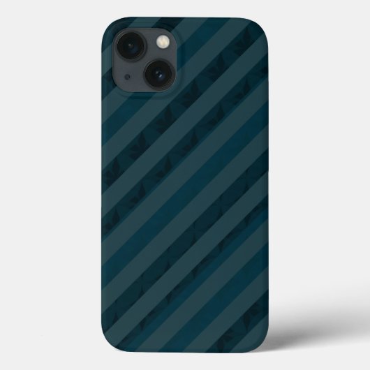 Coques Case-Mate iPhone Classic Custom Dark Aqua & Navy Blue - Stripes (Verso)