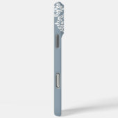 Coques Case-Mate iPhone Classic Damask Abstrait Geometry Cadet Grey (Verso / Droite)