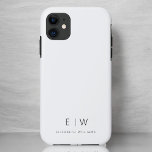 Case-Mate iPhone Case Classic Élégant Moderne Minimaliste Nom Monogramme<br><div class="desc">Élevez votre smartphone avec notre coque iphone de nom Monogramme minimaliste moderne classique élégant. Ce coque méticuleusement conçu allie élégance intemporelle et minimalisme contemporain. Conçu à la perfection, il protège non seulement votre appareil, mais ajoute également une touche de style personnalisé. Les options de personnalisation de monogramme et de nom...</div>