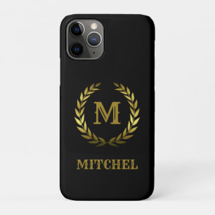 Case-Mate iPhone Case Classic et Elegant Gold sur Noir Personnalisé