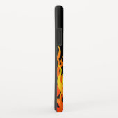 Coques Case-Mate iPhone Classic Racing Flames Pin Stripes sur Noir (Dos/Droite)