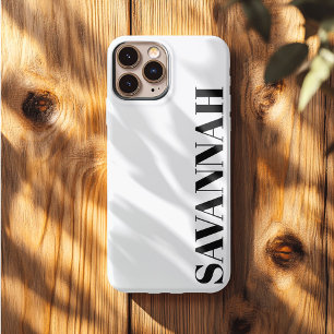 Case-Mate iPhone Case Classique blanc nom personnalisé simple